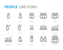 Set Of People Icons User, Man, Teamwork, Friend, Social Media