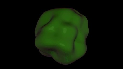Wall Mural - 3D animation of sphere waves. Plasma or cell motion with alpha channel.