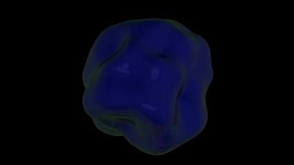 Wall Mural - 3D animation of sphere waves. Plasma or cell motion with alpha channel.