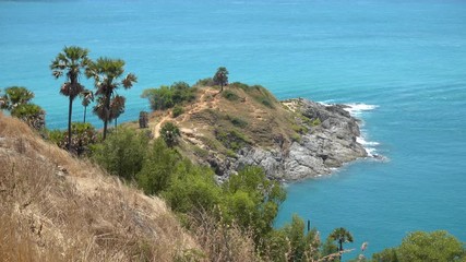 Wall Mural - Laem Promthep Cape, the most beautiful and famous sunset watching viewpoint in Phuket, Thailand