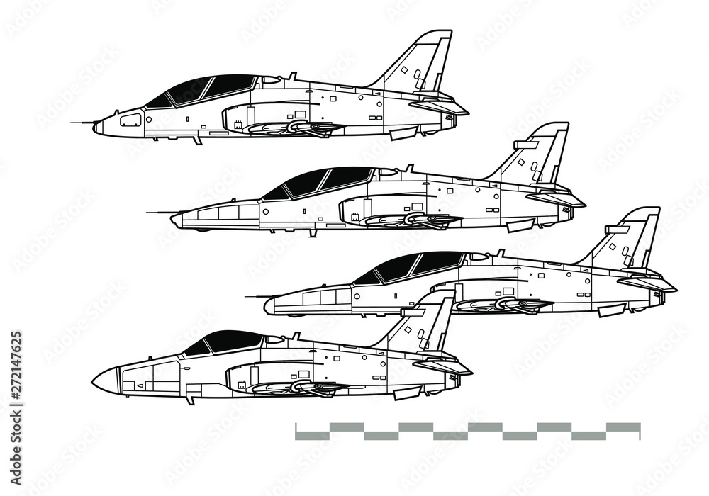 bae-hawk-outline-vector-drawing-stock-vector-adobe-stock
