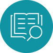 Search Book Research Outline Icon