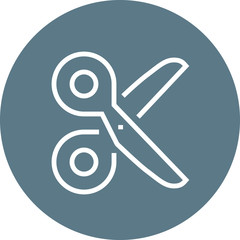 Sticker - Scissors Cut Shears Outline Icon