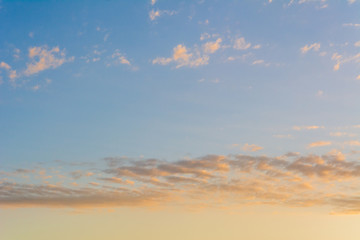Wall Mural - Pastel color evening sky and amazing clouds.
