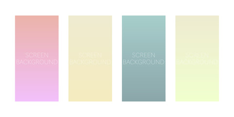 Wall Mural - set of gradient backgrounds for device screen