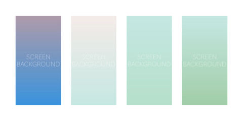 Wall Mural - set of gradient backgrounds for device screen
