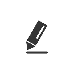 Aufkleber - Pencil Icon Vector. Black pictogram in trendy flat style illustration on white background. Pencil logo design inspiration