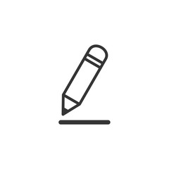 Poster - Pencil Icon Vector. Black pictogram in trendy flat style illustration on white background. Pencil logo design inspiration
