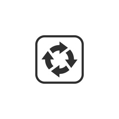 Poster - Rotation icon vector. Repeat or reload symbol icon illustration. . Rotate arrow logo design inspiration