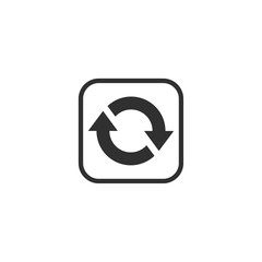Poster - Rotation icon vector. Repeat or reload symbol icon illustration. . Rotate arrow logo design inspiration