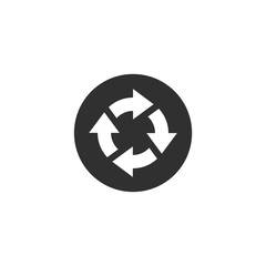 Poster - Rotation icon vector. Repeat or reload symbol icon illustration. . Rotate arrow logo design inspiration