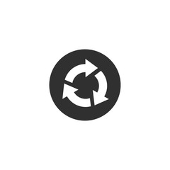 Poster - Rotation icon vector. Repeat or reload symbol icon illustration. . Rotate arrow logo design inspiration