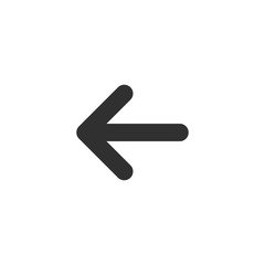 Aufkleber - left arrow icon, arrow icon vector, in trendy flat style isolated on white background. arrow icon image, arrow icon illustration