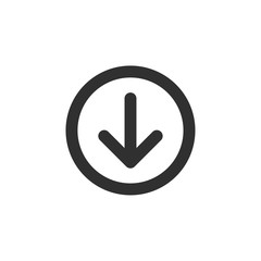 Aufkleber - down arrow icon, arrow icon vector, in trendy flat style isolated on white background. arrow icon image, arrow icon illustration