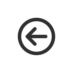 Aufkleber - left arrow icon, arrow icon vector, in trendy flat style isolated on white background. arrow icon image, arrow icon illustration