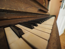 Detail Of Piano Keyboard Keys