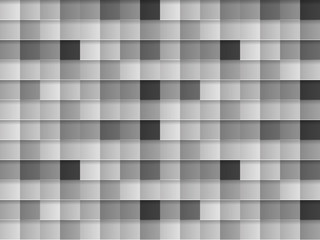 Wall Mural - Vector Monochrome Seamless Pattern, Gray, Black, White Squares, Abstract Background Template.