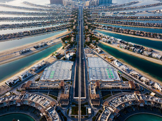 Wall Mural - The Palm island in Dubai aerial view