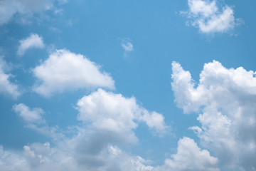 the sky is bright day, the clouds look beautiful.