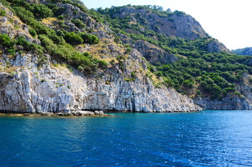 A boat trip on the Aegean Sea overlooking the islands