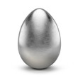 Silver egg isolated on white - 3d render