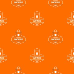 Wall Mural - Cooking pattern vector orange for any web design best