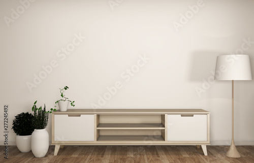 Fotomural cabinet in modern empty room Japanese - zen style,minimal designs