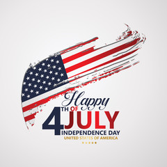 Wall Mural - Fourth of July Independence Day, Vector illustration