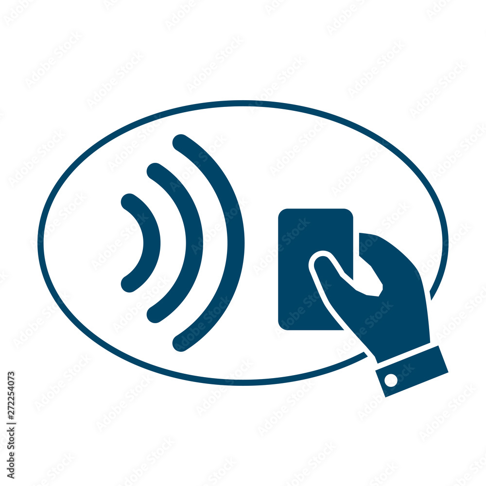 NFC payment technology icon. Near field communication concept, fast payment  symbol - vector Stock Vector | Adobe Stock, image size:1000x1000