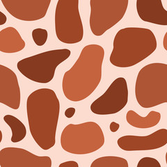 Poster - terracotta organic shapes pattern