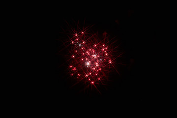 Festive fireworks in the dark sky