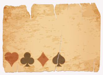 Wall Mural - Casino poker  vintage banner, vector illustration