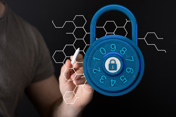 security data code digital in hand