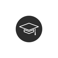 Poster - graduate cap Icon. cap Icons Collection. Vintage cap graduation. Graduation Logo Template Design Elements Vector illustration