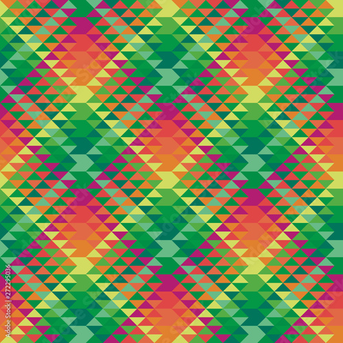 Green and pink triangle seamless pattern