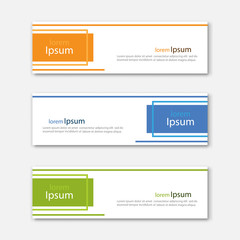 Wall Mural - set of abstract design banner template.