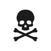 Skull And Bones Illustration. Vector. Isolated.