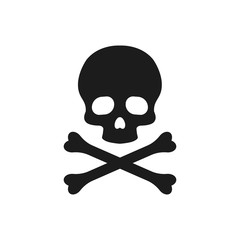 skull and bones illustration. vector. isolated.
