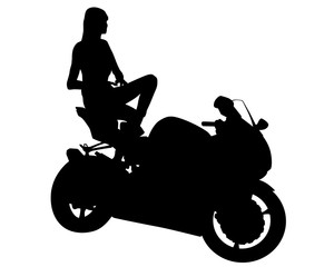 Wall Mural - Old big bike on white background