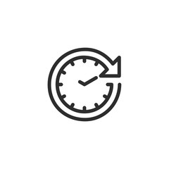Poster - Time icon vector illustration. clock line icons vector. time symbol logo design inspiration