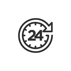Poster - Time icon vector illustration. clock line icons vector. time symbol logo design inspiration