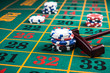 © marcin jucha - Roulette graan felt table with numbers and chips