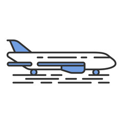 Sticker - Plane on ground color icon