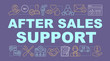 © IMG visuals icons - After sales support word concepts banner