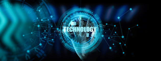 Poster - business hand touching the future of UI all technology computer concept.Technology and icon customer global network connection. Business strategy. Innovative. Digital marketing,data science