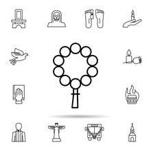 Funeral, Bead Icon. Universal Set Of Funeral For Website Design And Development, App Development