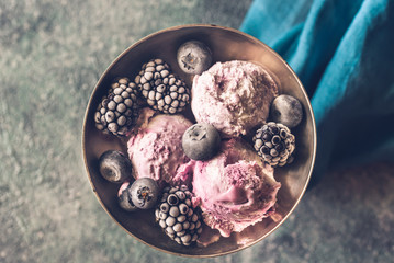 Sticker - Blueberry and blackberry ice-cream