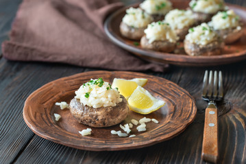 Canvas Print - Risotto stuffed mushrooms