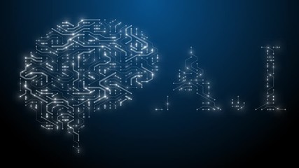 Wall Mural - title ai artificial intelligence big data machine deep learning