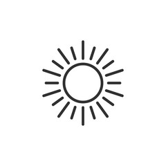 Aufkleber - Sun icon vector isolated. Sun line vector icons. sun logo design inspiration